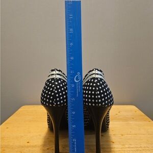 Not Rated Black and White Polka Dot Stiletto Heels
